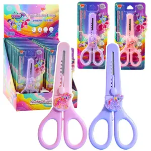 Children's Scissors with Protective Cover Lean 14 cm — Decorative Pony, Right/Left Use