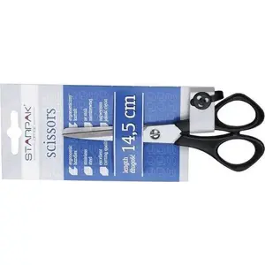 Scissors STARPAK Office 14.5 cm model 141160 — stainless steel blades, blister pack