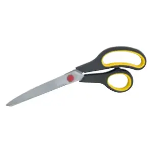 Office scissors MODECO FRIENDLY GRIP 240 mm MN-63-329, ergonomic handles, stainless blades