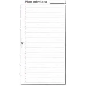 Organizer insert Antra ST monthly planner refill, model 382895