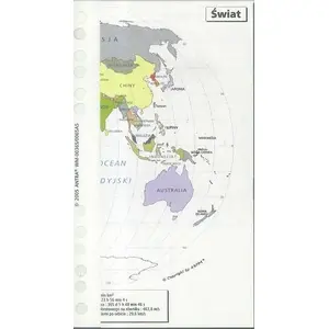 Organizer refill A5 world map insert by Antra model 270068 — A5 size, world map design