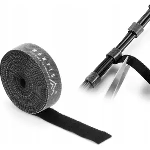 Kabeļu Velcro lenta 200 cm MONTIS MT102-2 — atkārtojami lietojams kabeļu organizators