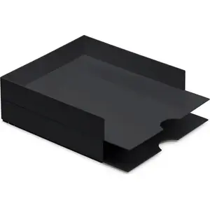Uzglabāšanas trauku komplekts Moxom Modular Letter Tray 320×260×60 mm, 2 gab., melns