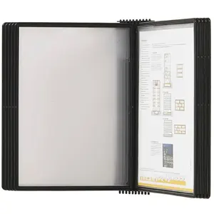 Wall-mount A4 Easymount Registration System Stickn for 10 covers, black (without pouches)