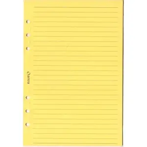 Binder Insert A5 ruled colored sheet – yellow, Antra ANTR0377