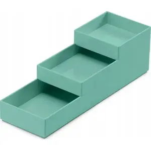 Uzglabāšanas trauku komplekts Moxom Modular Tray, 250×80×55 mm, 3 gab., tirkīza