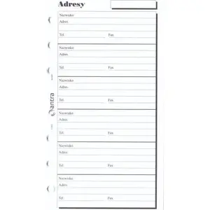 Organizer insert Antra ST Adresy — Antra model 404618 for address cards