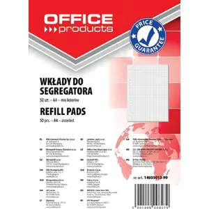 Binder Insert Sheets A4 50 pcs Anna Zaradna — grid ruled for ring binder, colored