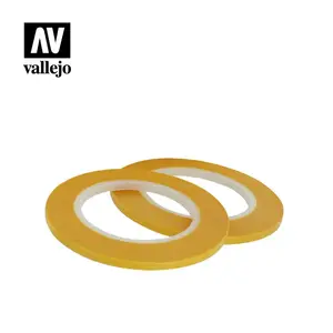 Клейкая малярная лента VALLEJO T07004 — 3 мм x 18 м, жёлтая, для пластика, для внутренних работ