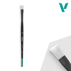 Paint brush VALLEJO B09003 flat synthetic bristles, single brush, blister pack