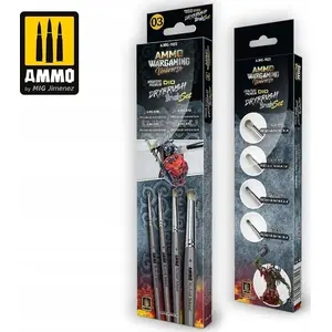 Набор кистей VALLEJO Vallejo Ammo: Wargaming Universe - Miniature Premium DIO Drybrush Brush Set