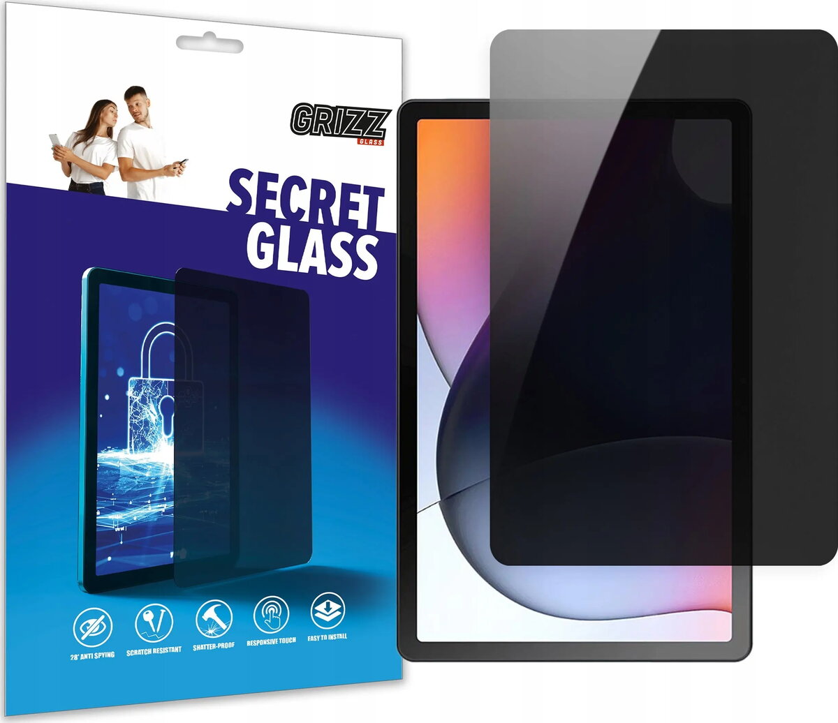 Privātumu nodrošinošs aizsargstikls GrizzGlass SecretGlass priekš