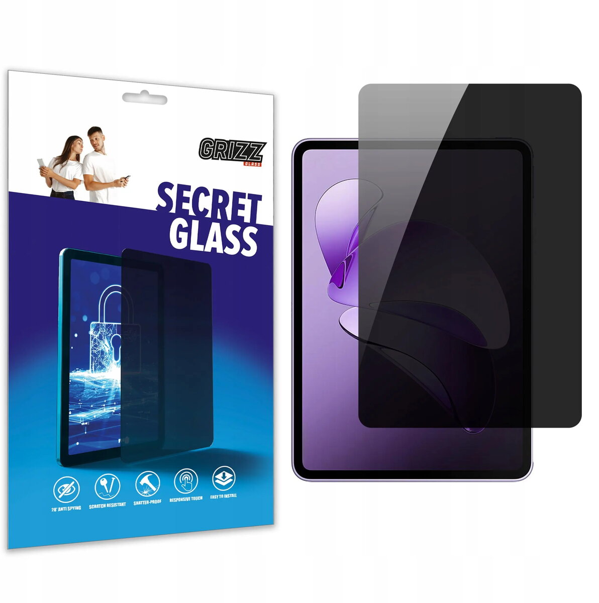 Privātuma rūdīts ekrāna aizsargstikls GrizzGlass SecretGlass