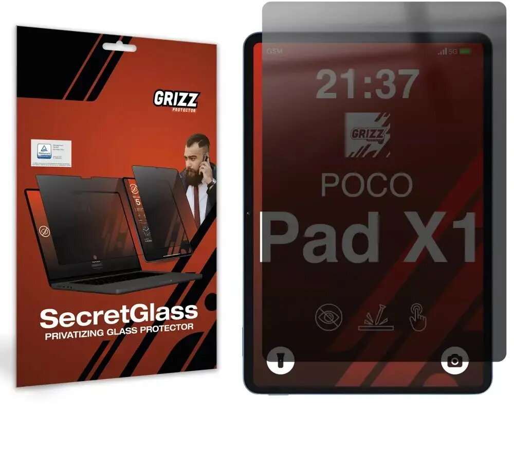 Matēts privātumu nodrošinošs GrizzGlass SecretGlass aizsargstikls