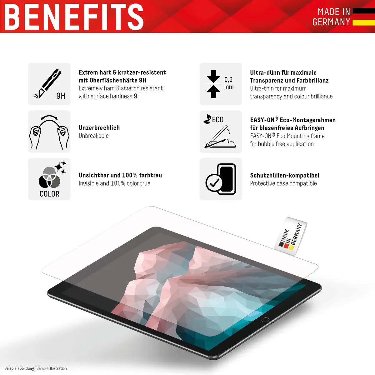 Displex Tablet Glass 9H — защитное стекло для iPad mini 8,3" Photo 2