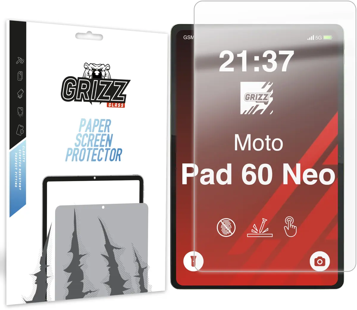 Matēta plēve GrizzGlass PaperScreen ekrānam Motorola