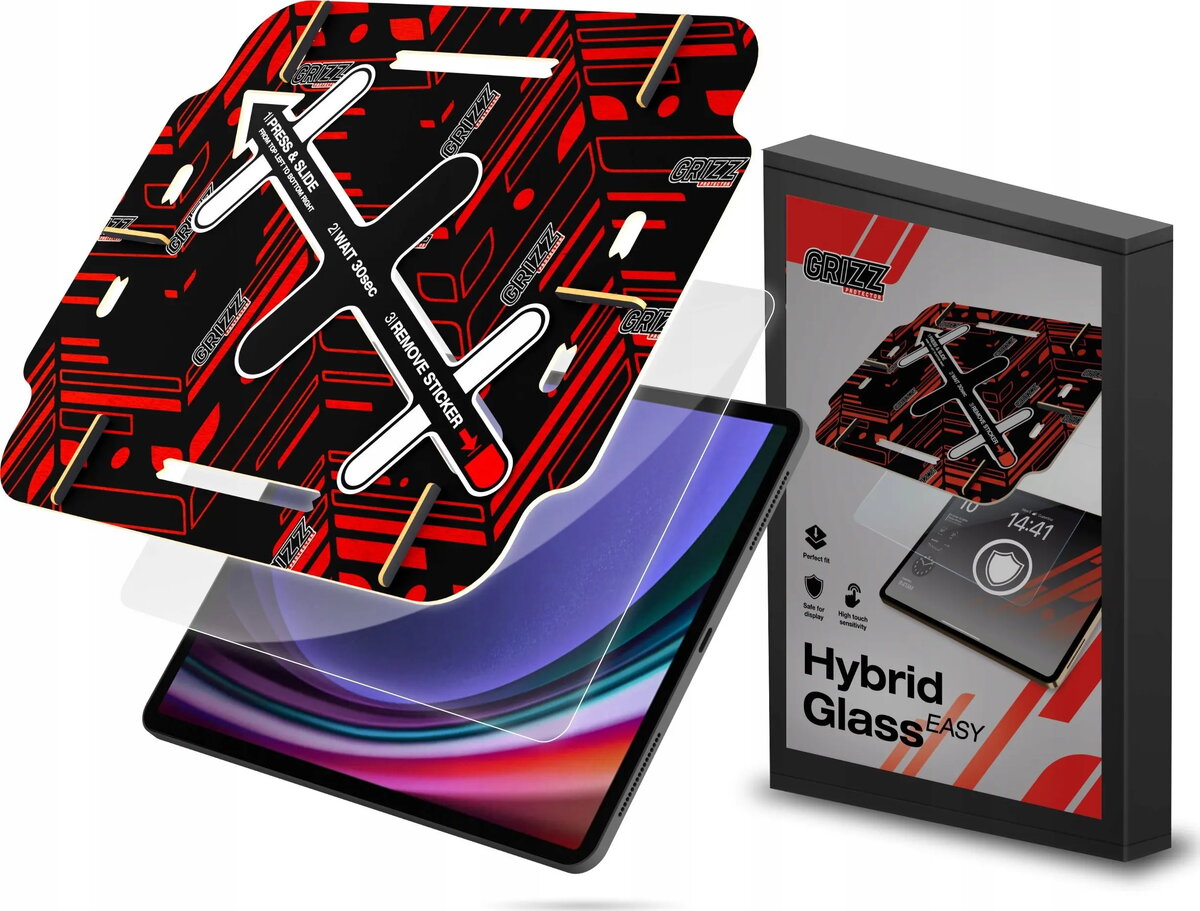 Ekrāna aizsargs GrizzGlass HybridGlass Easy priekš