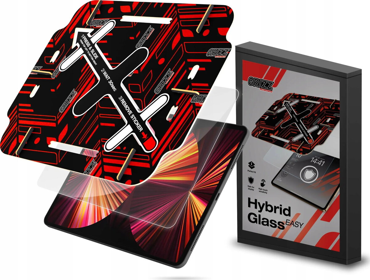 Hibrīdais aizsargstikls GrizzGlass HybridGlass Easy priekš