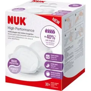 Прокладки для кормления Nuk High Performance — 30 шт., одноразовые впитывающие вкладыши