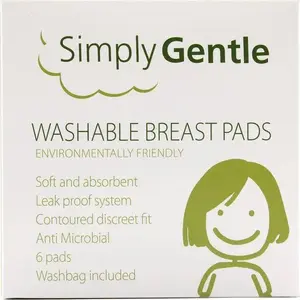 Atkārtoti lietojamas krūšu uzlīmes barojošām Simply Gentle — 6 gab. ar maisiņu