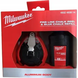 Chalk Line Reel SOLA 4932493814 with Thin Tracer String and Blue Chalk