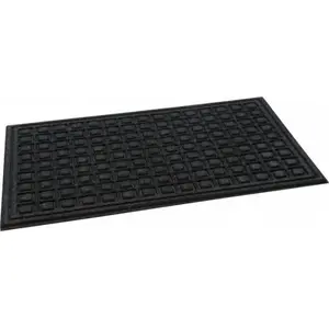 Doormat UN Textures Blocks Black 45×76 cm — indoor/outdoor entrance mat