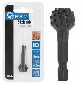 Деревянный рашпиль GEKO сферический 15 мм, хвостовик HEX, упаковка 50/250