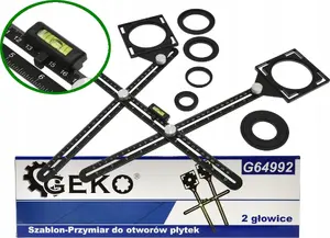 Tile Drill Template / Hole Gauge GEKO G64992 — 2-head guide for drilling tile openings