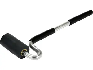Wallpaper seam roller YATO YT-44150 — rubber 75 mm, black/silver
