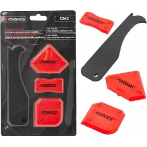 Spatula set for removing excess silicone/sealant Forsage F-5262 – multi-size plastic and metal scrapers