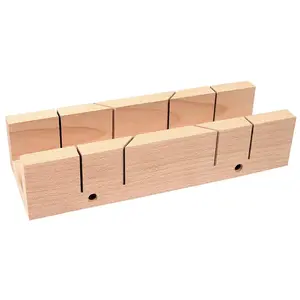 Mitre Box (300 mm) MEGA 23313 — wooden mitre box for precise angle cutting