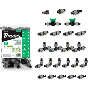Accessory Set for 16 mm Drip Tape, GRAPHITE DSTA20-SET1 — 24 pieces
