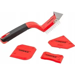 Silicone/Sealant Removal Spatula Set Forsage F-52621 — multi-size plastic and metal scrapers