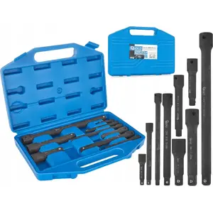 Socket Extension Set GEKO G10531 — CrV 9-piece impact extensions 1/4", 3/8", 1/2"