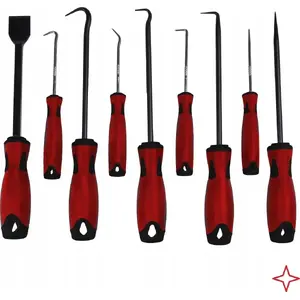 Dedra hand trowel set 9 pcs with handle, 40Cr steel