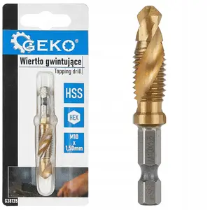 Threading Tap GEKO HSS M10 x 1.50 mm, HEX shank, pack 50/250