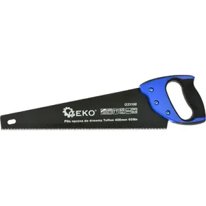 Hand saw for wood GEKO G33100 — 400 mm Teflon-coated blade, 65Mn steel