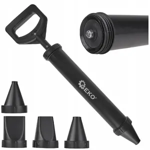 Construction caulking gun GEKO 850 ml with set of 4 nozzles