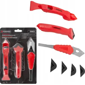 Scraper Set for Removing Excess Silicone/Sealant Forsage F-52631, hand tools for sealant removal