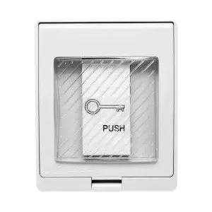 Exit button Yotogi YPW8 — surface-mount exit switch for door release, single-gang, momentary