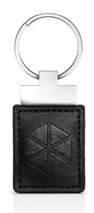 Key chain case SATEL BR-STD-3 — black faux leather key ring, 1 pc