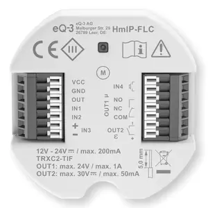 Door/window remote control switch eQ-3 Homematic IP HmIP-FLC — white, IP20, 52×52×15 mm