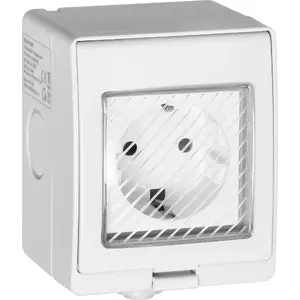 ORNO surface-mounted IP55 smart Wi‑Fi Schuko socket with Tuya compatibility