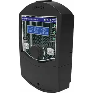 Controller TECH ST-27I (TSST27IBK) for 2 pumps — for central heating, domestic hot water or underfloor heating, black