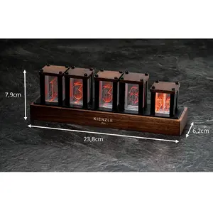 KIENZLE LED Nixie pulkstenis — galda un sienas pulkstenis ar LED Nixie-displeju, modelis 14992