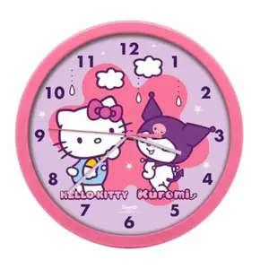 Sienas pulkstenis Lumarko Hello Kitty HK50199 — dekoratīvs analogais sienas pulkstenis (modelis HK50199)