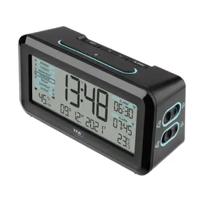 Цифровой будильник TFA Boxx2 — чёрный, Li-Ion аккумулятор, micro-USB, 138×72×52 мм