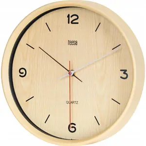 Sienas pulkstenis TEESA TSA0048 — diametrs 30 cm, gaiši brūna apdare