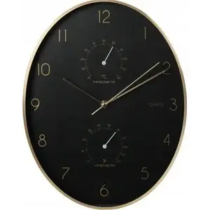 Настенные часы KOOPMAN KO546775 черные круглые 34 см