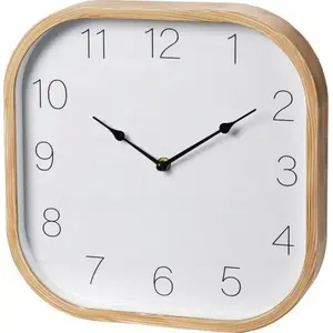 Настенные часы KOOPMAN KO477055/ALL — деревянные квадратные, белые, 30 см